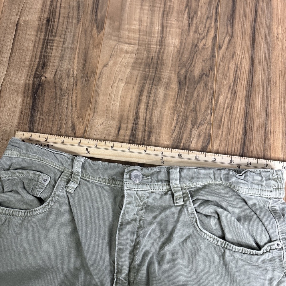 Zara Women's Denim‎ Joggers Pants Size XL Light Olive Green Pull On With Zipper - Picture 9 of 15